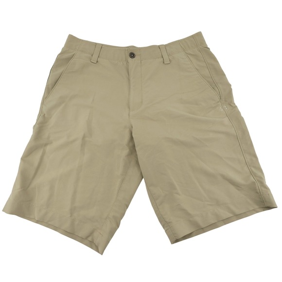 Under Armour Match Play Golf Perfromance Shorts Tan HeatGear Loose Fit Mens 34 - Picture 2 of 6